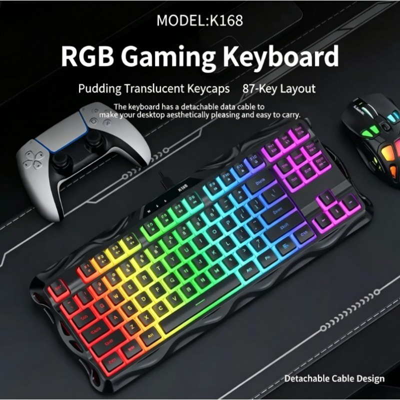 Esports Gaming Competition - K168 87키 유선 게이밍 키보드 RGB
