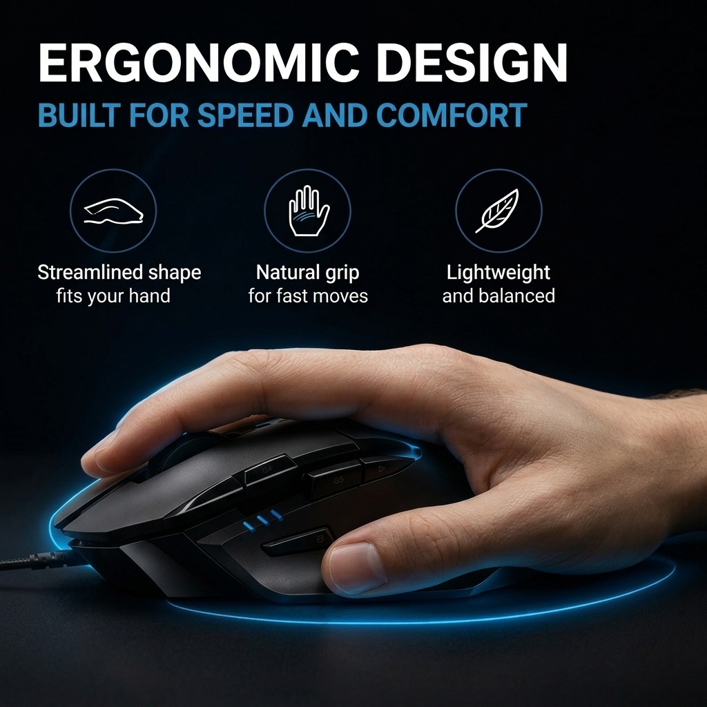 로지텍 G402 유선 E-스포츠 마우스, 오른손잡이용  - Esports Gaming Logos 리뷰 및 가격